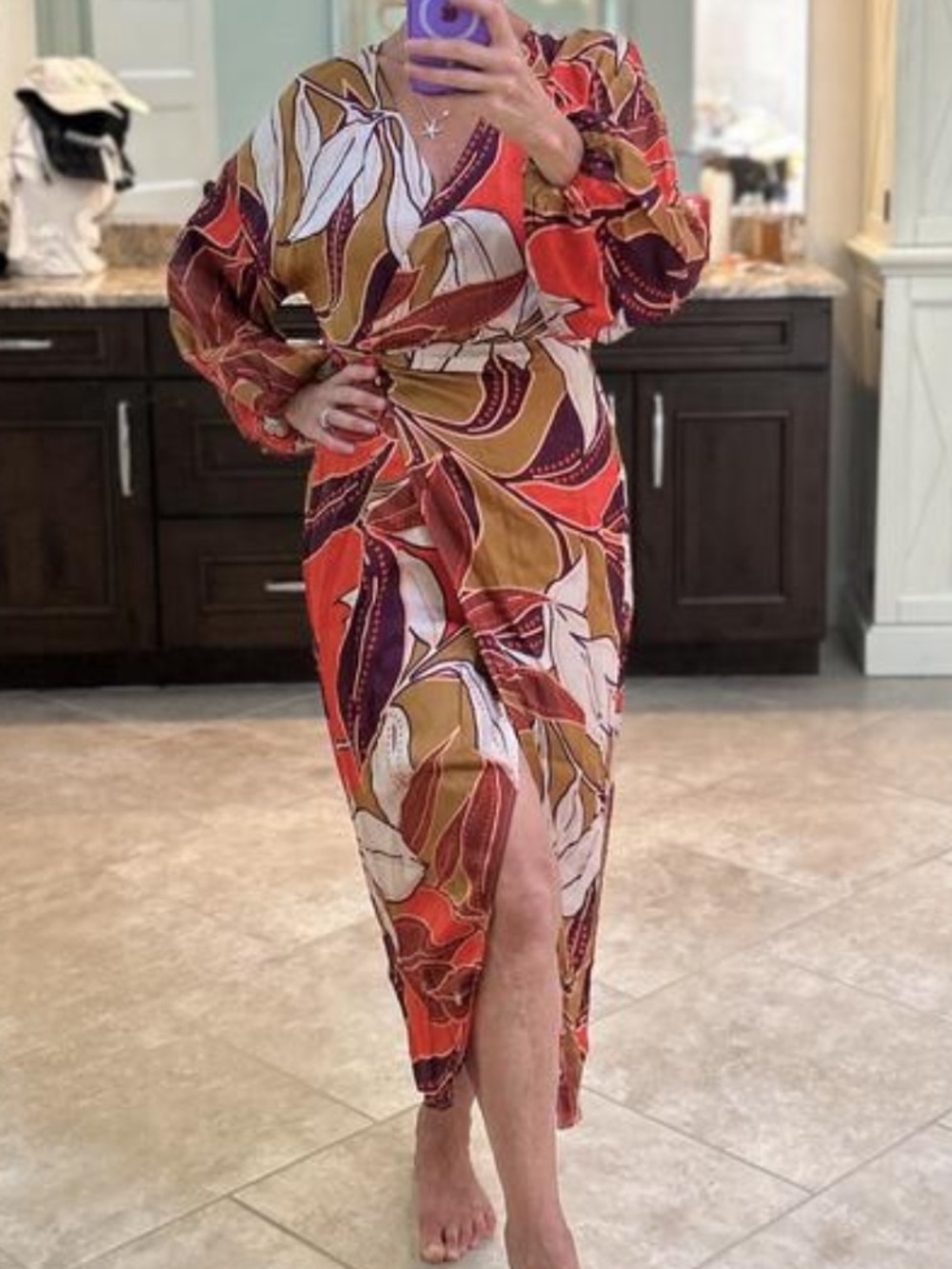 Anthropologie Printed Wrap Dress - Picture 3 of 9